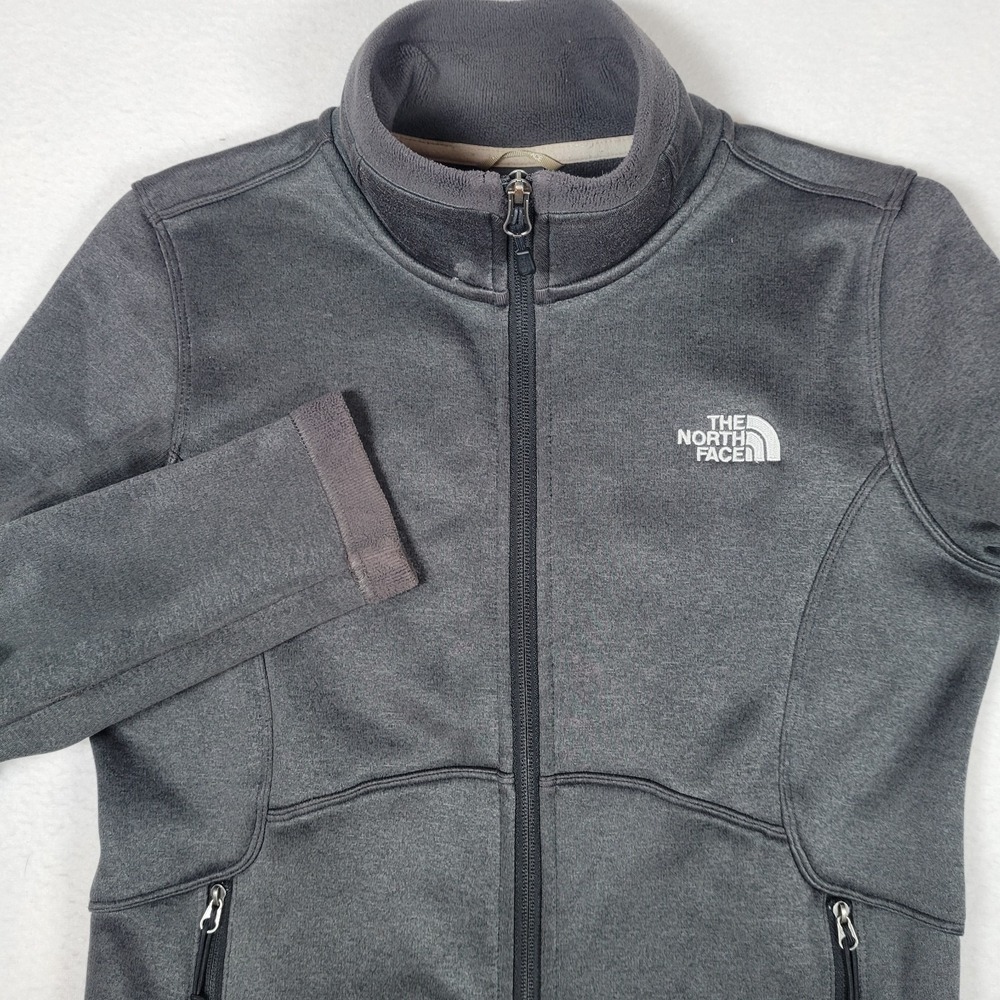 The‎ North Face Gray  Full Zip Fleece Lined Long Sleeve Jacket  Women Size S